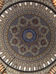 Detail from the interior ornaments of Selimiye Mosque