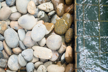 White pebbles for background and texture