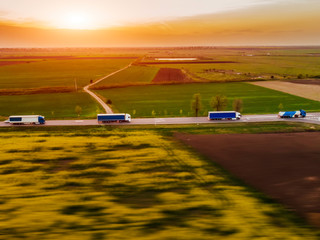 Truck freight moving fast