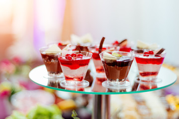  Table with sweets, candies, dessert