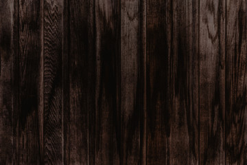 Black wooden wall background, texture of dark bark wood with old natural pattern