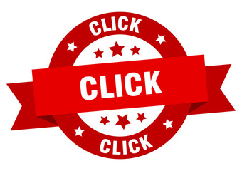 click ribbon. click round red sign. click