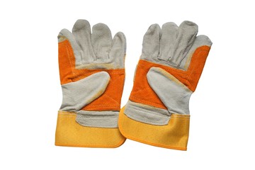 pair of gloves isolated on white background