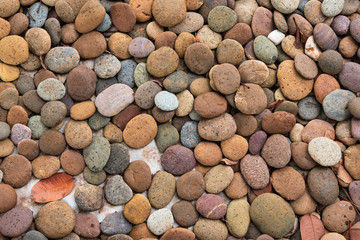 Stone texture background.Mixed shape and mixed color of stone floor