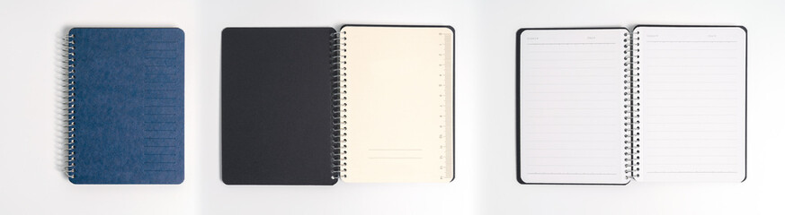 blue cover of the daily planner on white background