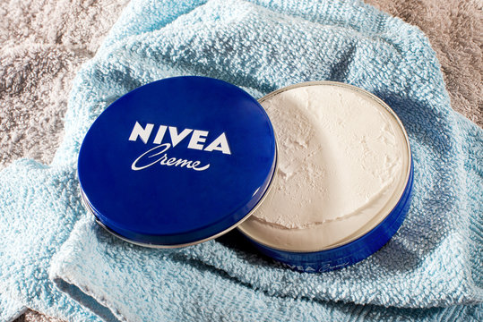 Opened jar of Nivea cream