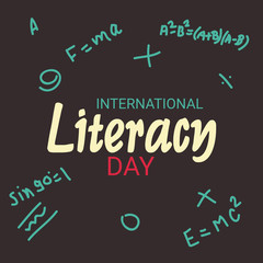 Vector illustration of a Background for International Literacy Day.