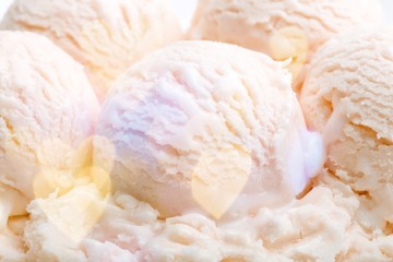 Vanilla Ice Cream Scoops cold desert