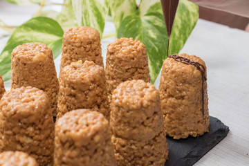 anthill cake covered with chocolate