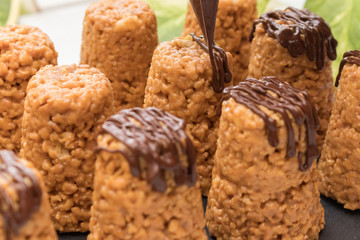 anthill cake covered with chocolate