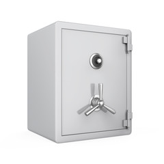 Steel Safe Box Isolated