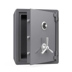 Steel Safe Box Isolated
