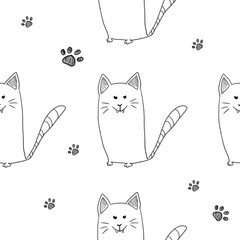 Seamless funny cats