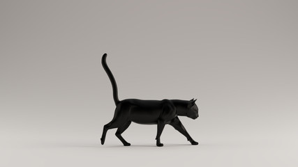 Black Cat walking Pose 3d 