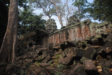 Fototapeta na wymiar Ruines des temples d'Angkor