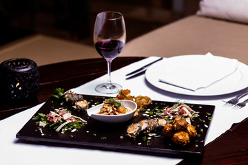 Selection of several entries, forming one creative dish.