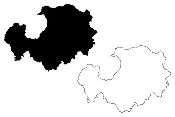 Attapeu Province (Lao People's Democratic Republic, Muang Lao, Provinces of Laos) map vector illustration, scribble sketch Attapeu map