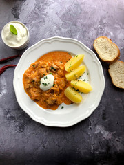 Szegediner Cabbage Meat. Hungarian Goulash specialthy. 