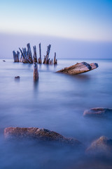 Ocean shoreline seascapes on Cape Island