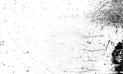 Aged wall texture. Grainy messy overlay of empty, aging, scratched wall. Grunge rough dirty background. Vector Illustration. Black isolated on white background. EPS10.