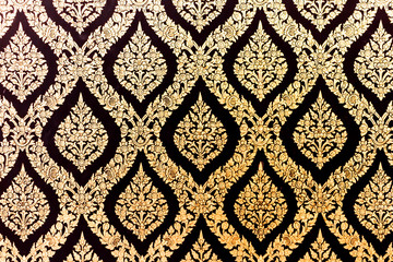 Ancient thai painting on wall in thailand buddha temple.