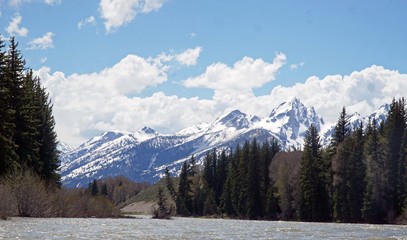 mountains in winter