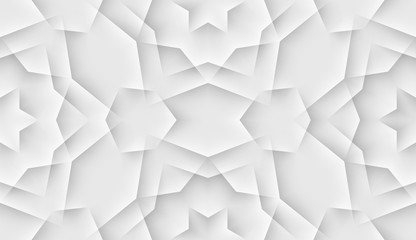 Seamless islam pattern with tiled cells made from shadows and lights in origami style