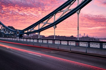 Fototapeta na wymiar London at colorful sunrise