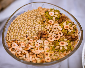 lentils in bowl on wooden table