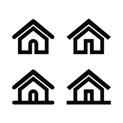 Set of home icon, home page, house, building. vector illustration