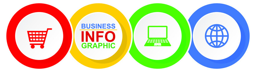 Infographic vector template for presentation, diagram, business concept with 4 options