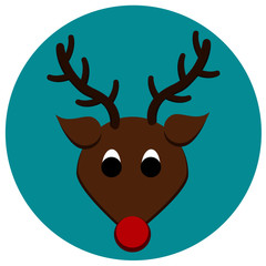 christmas deer with vector