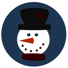 snowman with santa hat and scarf
