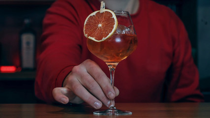 Stock video Barman at work, preparing cocktails. concept about service and beverages.