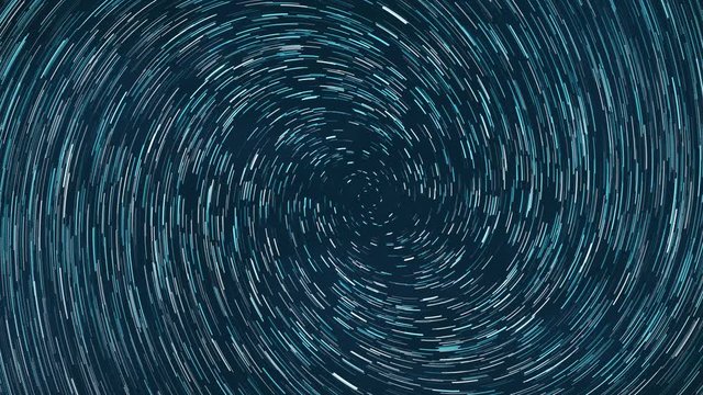 Time lapse shiny blue and white star trail background illustration