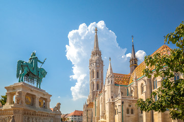 The Matthias Church in the Holy Trinity Square, Budapest, Hungary, Europe.