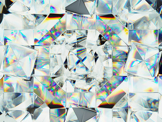 diamond structure extreme closeup and kaleidoscope