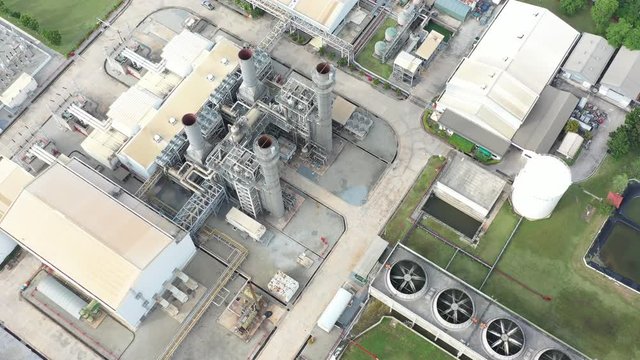 Top view of electric substation,electrical and production