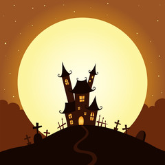 Illustration of Halloween night