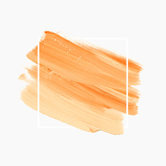 Brush stroke paint background vector over square frame. Perfect design for headline and sale banner. 