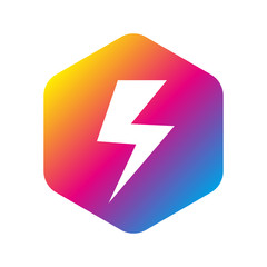 Flash Logo abstract design vector template. Lighting bolt icon. Logo Thunder electricity Power Fast Speed Logotype concept. Vector. EPS 10.