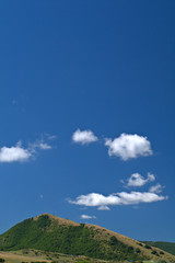 blue sky and clouds,landscape,mountain,hill,scenic,outdoor,summer,nature,view