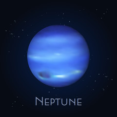 Isolated Neptune. Farthest planet in solar system