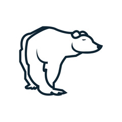 Bear icon isolated on white background. Bear icon modern symbol for graphic