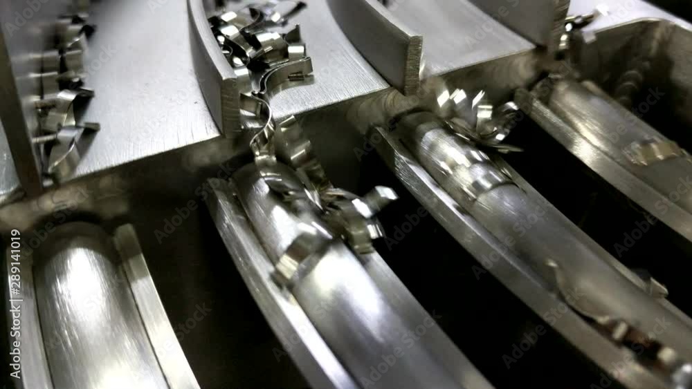 Poster automated machine textile factory in production of parts