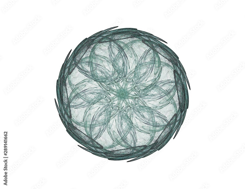 Poster abstract fractal color background with crossing circles and oval. motion illustration.