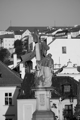 Statues on the Charles bridge in Prague