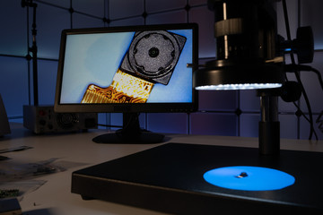 CCD mobile phone camera in the laboratory
