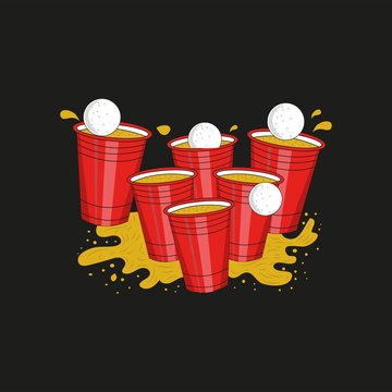 beer pong beverage liquor funny liquid party design