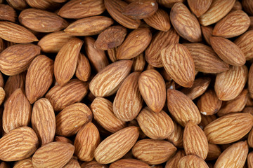 Almond. Almond nuts, close-up isolated on a white background